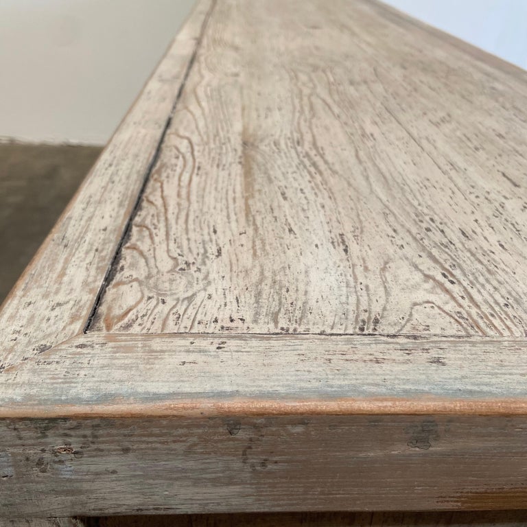 Custom Made Reclaimed Painted and Distressed Cabinet Console with Doors ...