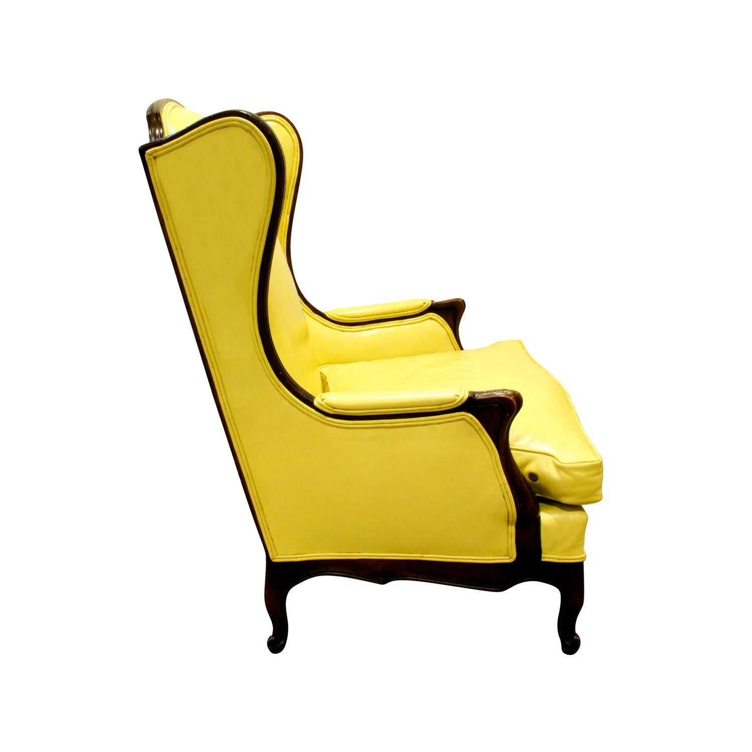 American Custom-Made Regency Style Wing Chair, 1950s, Signed For Sale