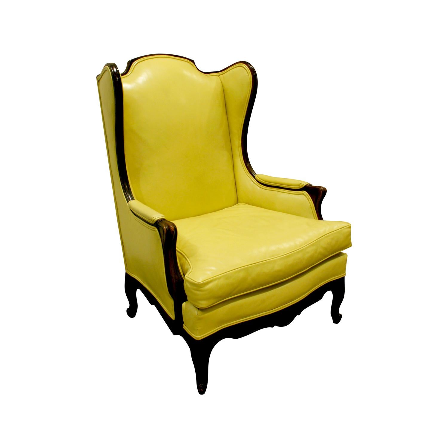 Custom-Made Regency Style Wing Chair, 1950s, Signed