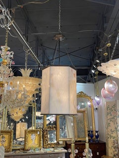 Custom Made Rock Crystal and Bronze Lantern