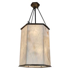 Custom Made Rock Crystal and Bronze Lantern