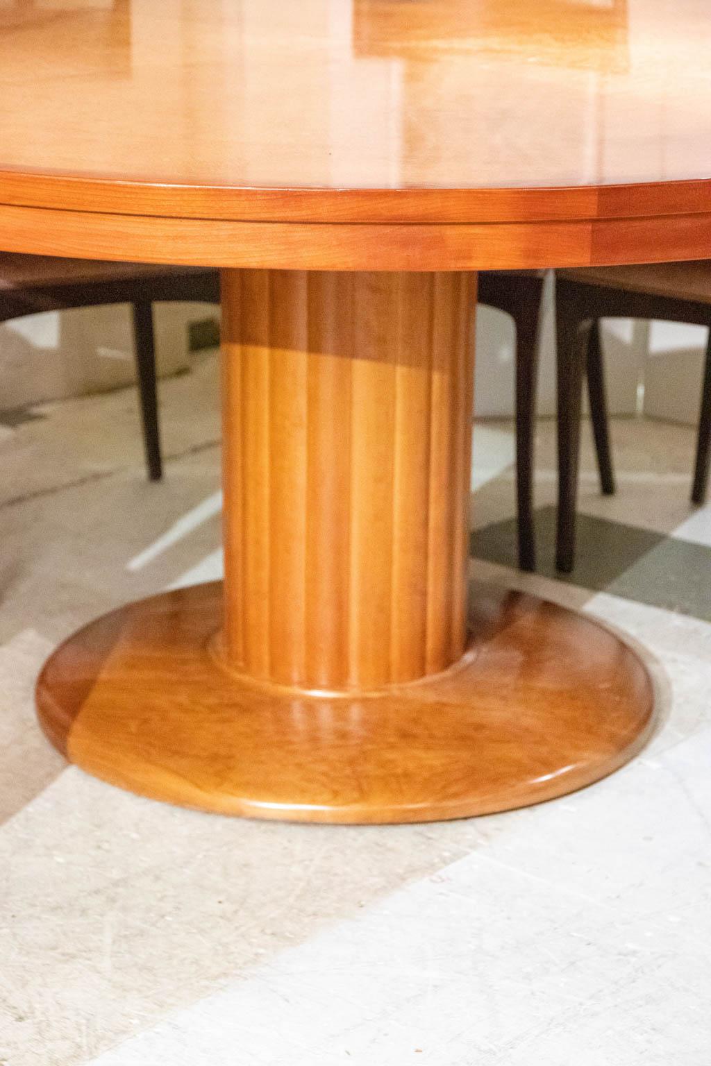 Wood Custom Made Round Pedestal Table by Stephen Piscuskas