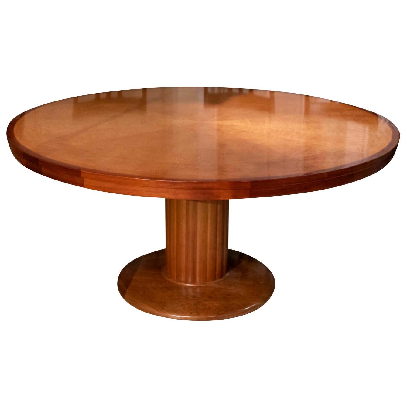 Custom Made Round Pedestal Table by Stephen Piscuskas