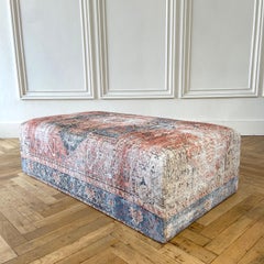 Custom Made Rug Style Cube Cocktail Ottoman