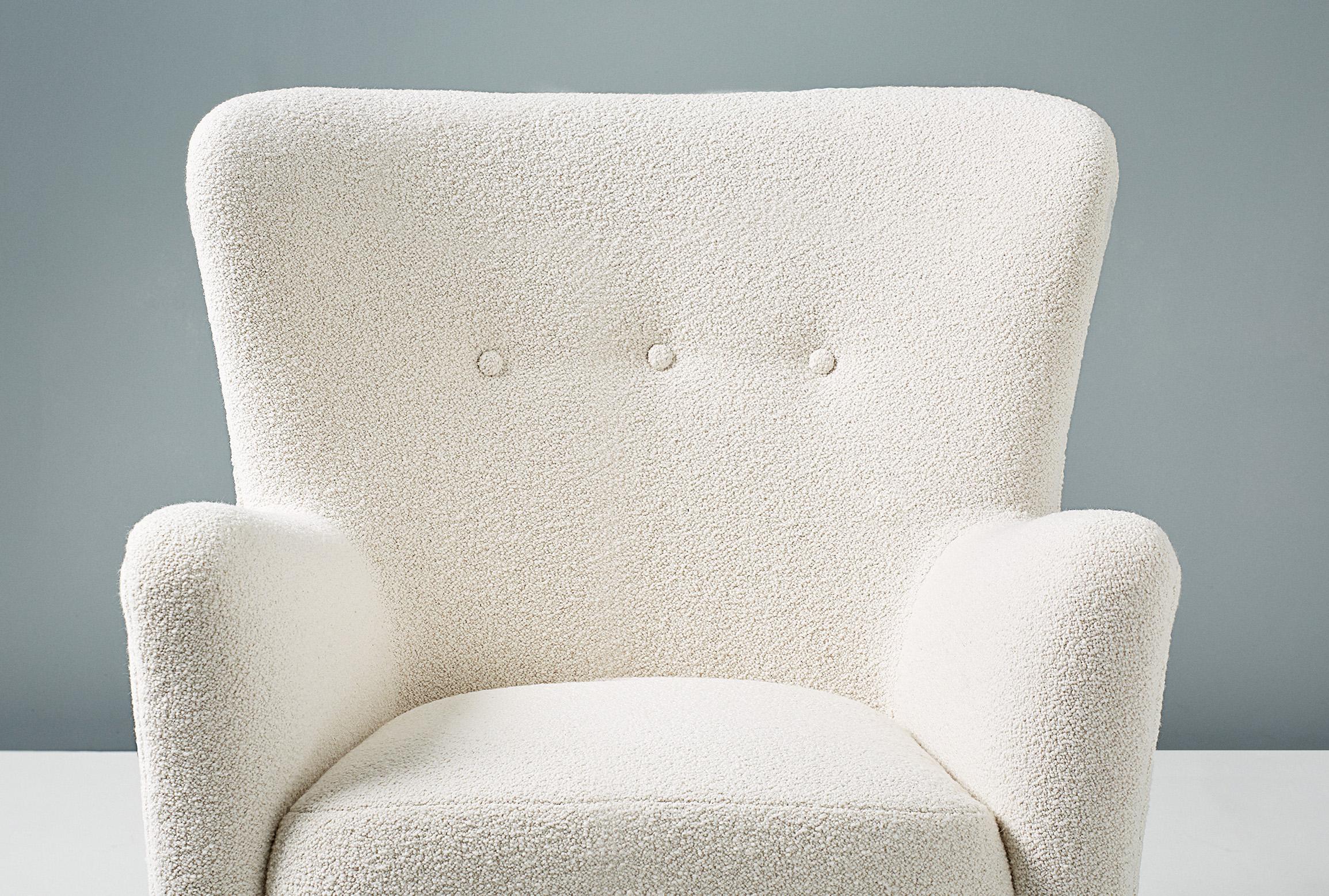 British Custom Made RYO Boucle Lounge Chair