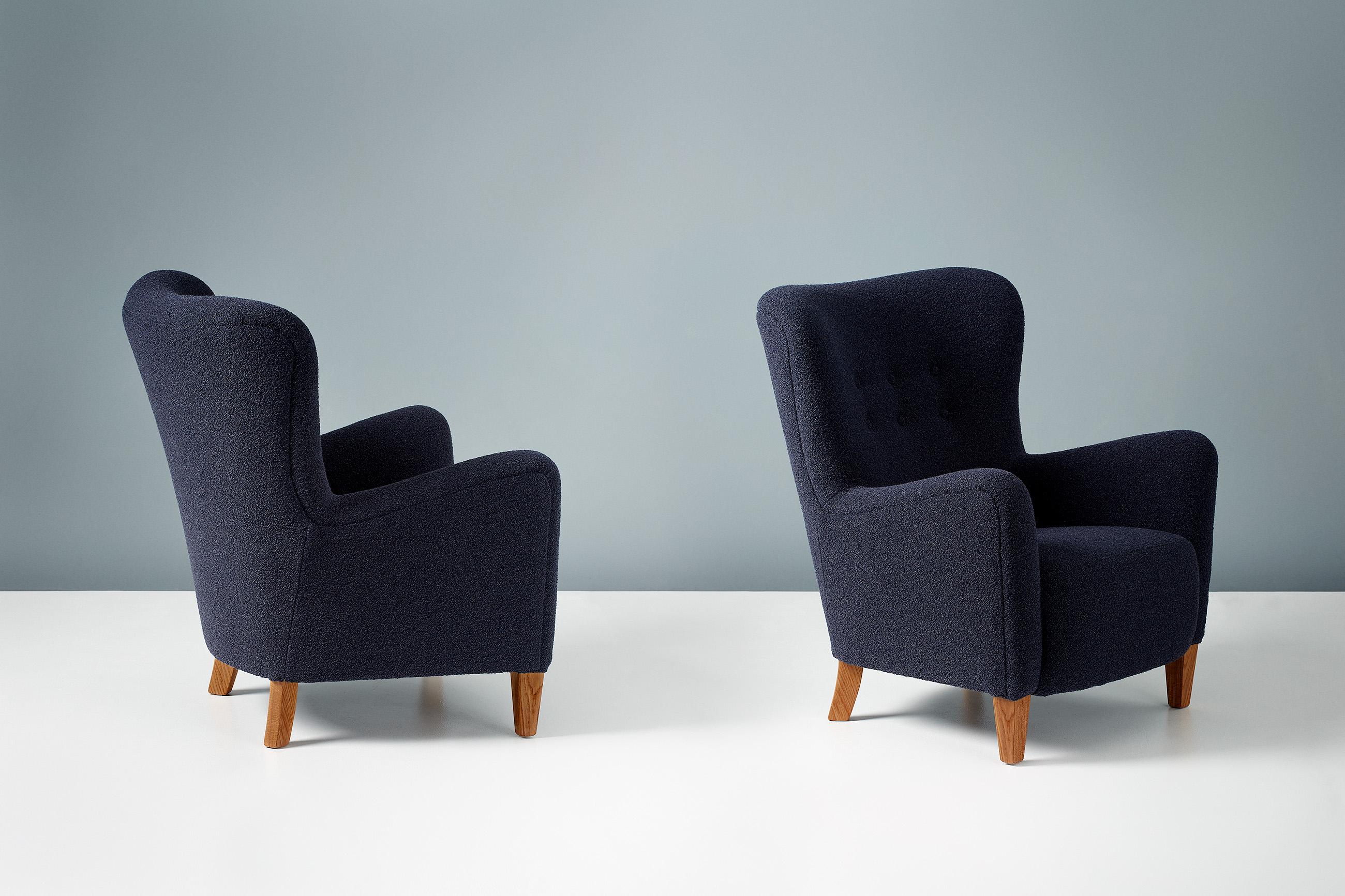 Wool Custom Made RYO Boucle Lounge Chairs