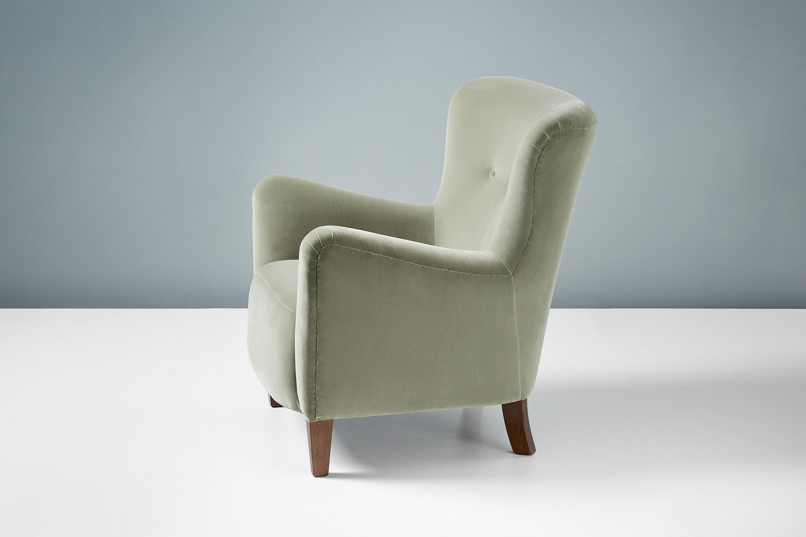 Scandinave moderne Chaises longues en velours CUSTOM MADE en vente