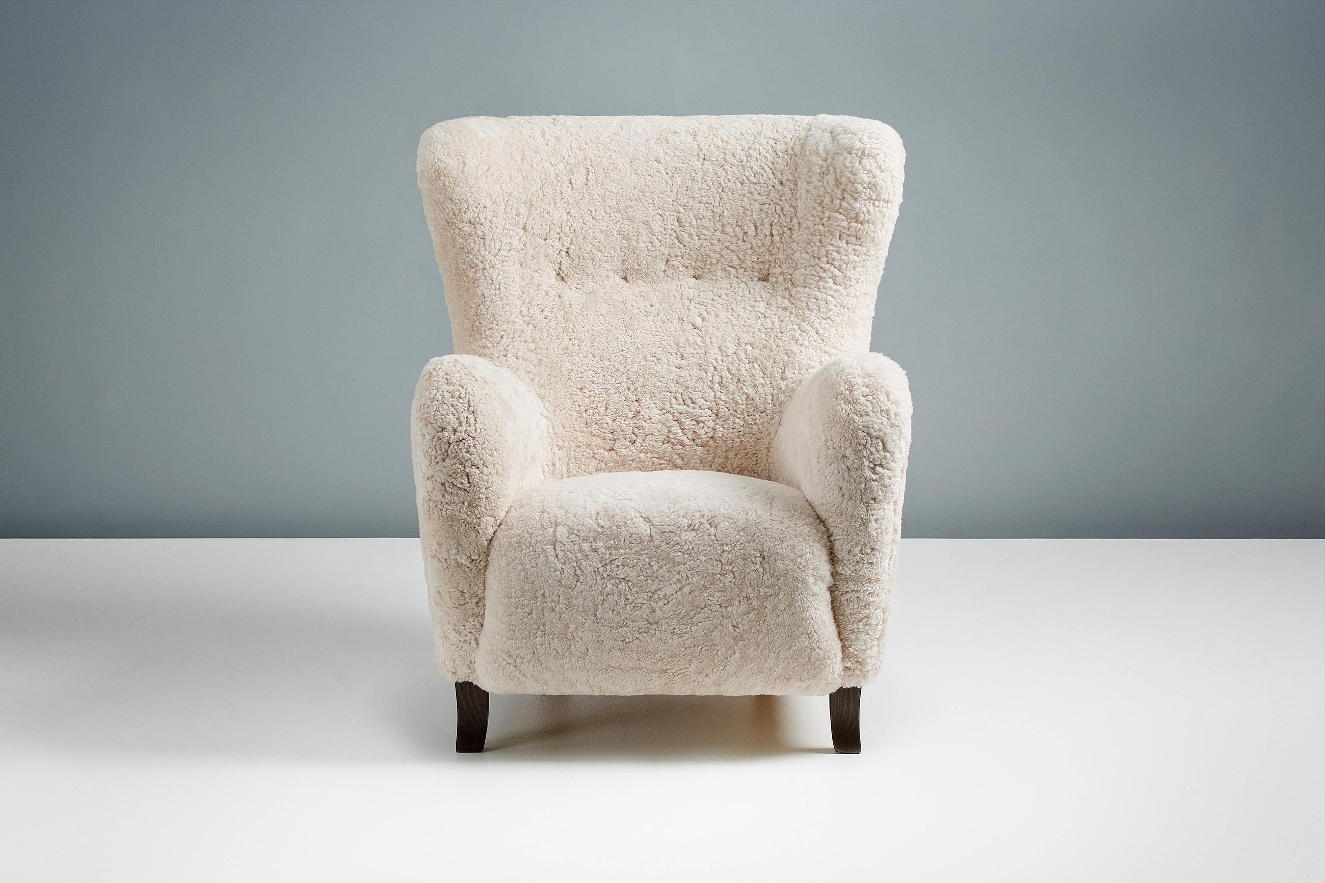Dagmar Design - Sampo Wing Chair

The Sampo wing chair is from the Dagmar Design custom-made upholstered range. This piece has been developed and hand-made at our workshops in London using the highest quality materials. The frame is constructed from