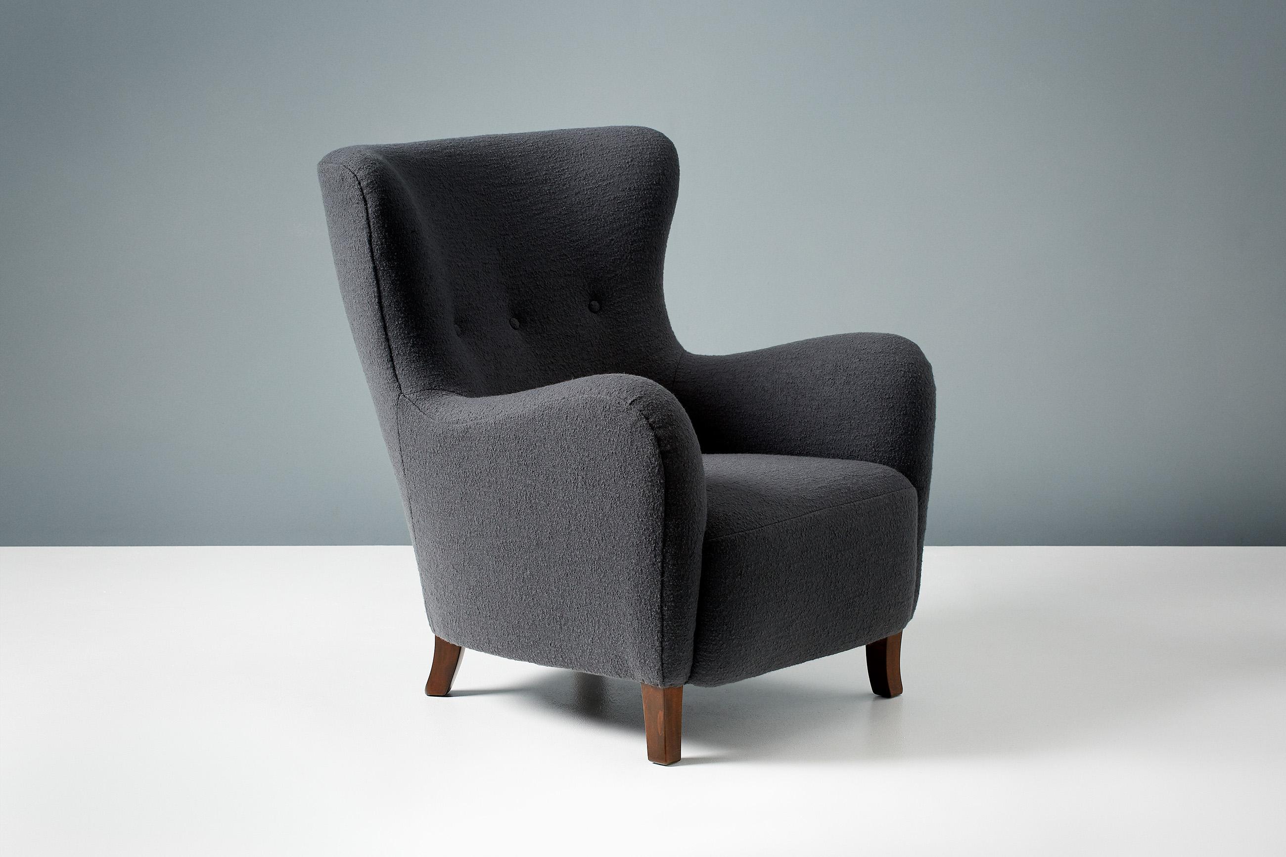 Contemporary Custom Made Sampo Wing Chairs For Sale