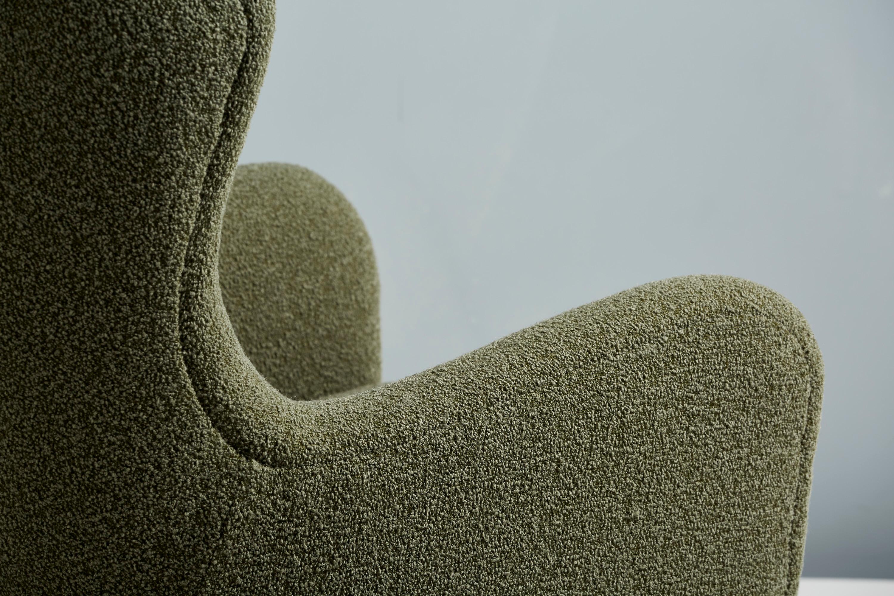 Custom Made Sampo Wing Chair Upholstered in Dedar Nimbus Fabric For Sale 5