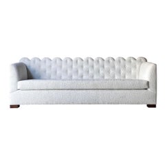 Custom Made Scalloped Bouclé Sofa