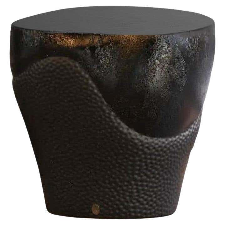 Custom Made Sculptural Artistic Side Table In Bronze Finish For Sale at ...