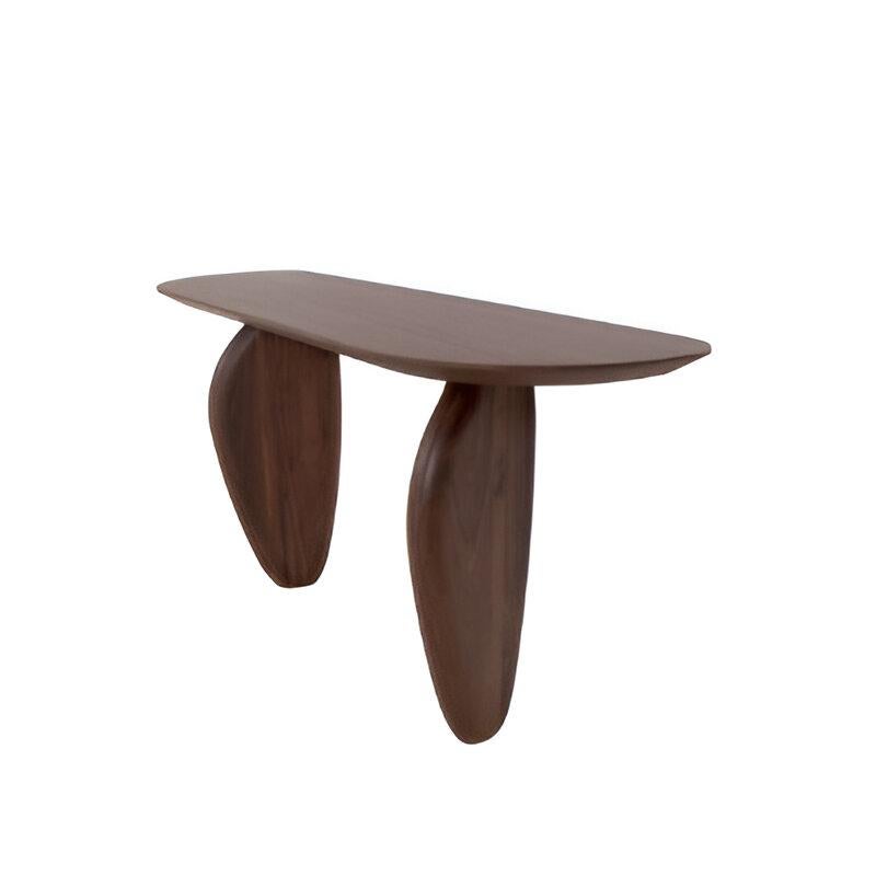 Custom Made Sculptural Monolithic Console In Cherry Red Lacquer Griego en venta
