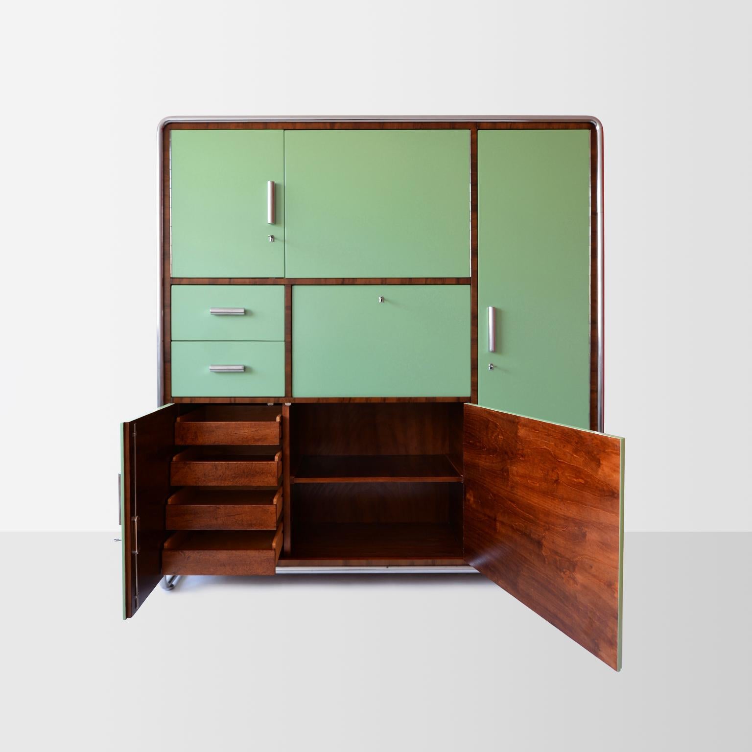 Armario Secretaire A Medida, Metal Cromado, Madera Lacada Y Chapada Siglo XXI y contemporáneo en venta