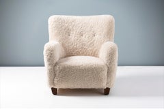 Custom Made Sheepskin Lounge Chair
