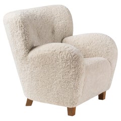 Custom Made Sheepskin Lounge Chair