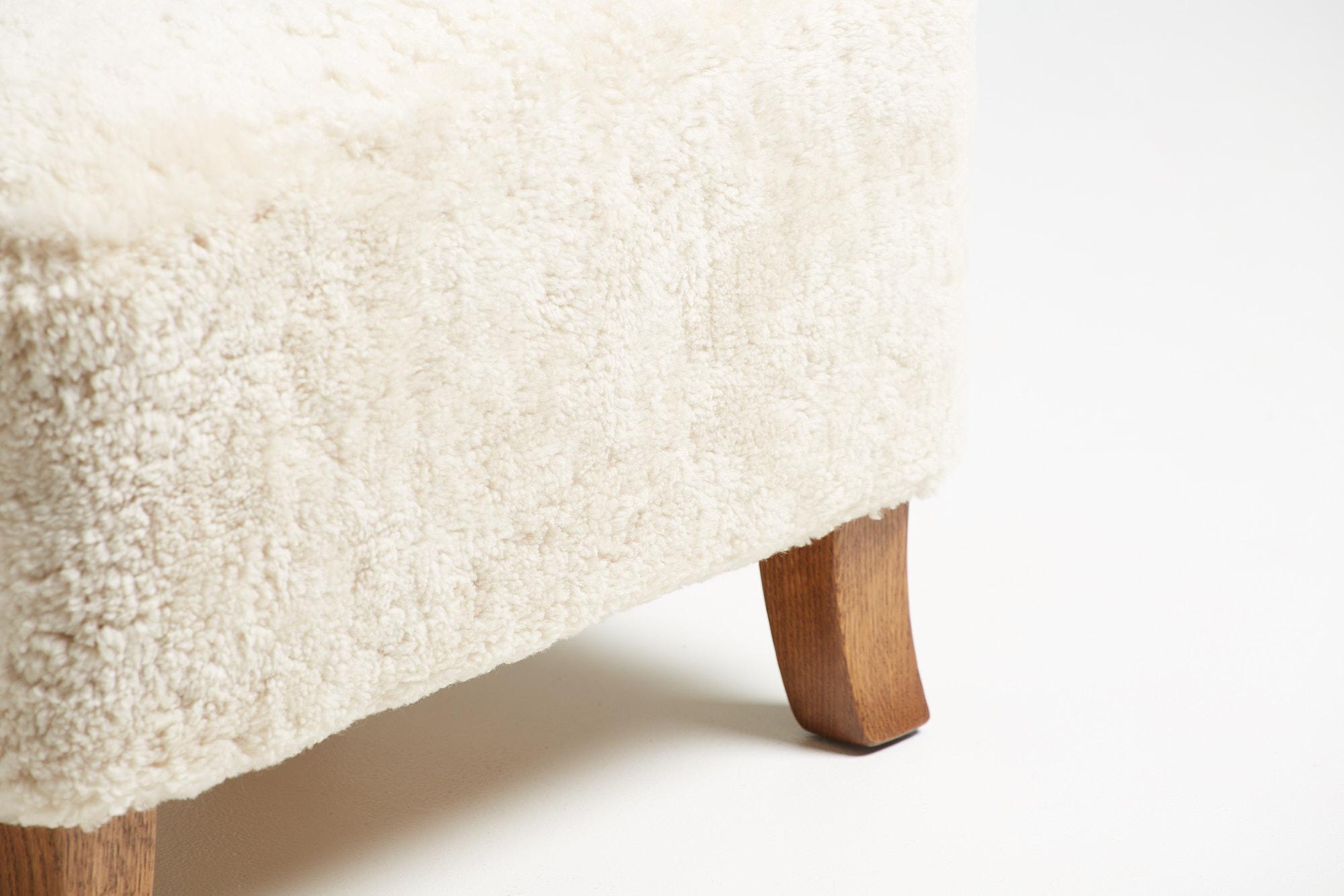 shearling ottoman