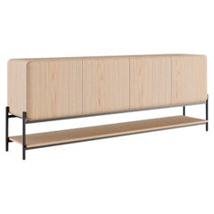 Custom Made Sideboard With Lower Shelf & Cutlery Drawer In Matte Oak