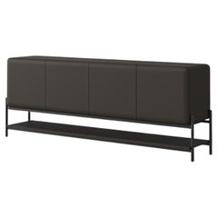 CUSTOM MADE avec étagère inférieure en laque gris foncé mat