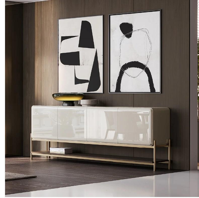 Hand-Crafted Custom Made Sideboard With Lower Shelf & Cutlery Drawer In Matte Walnut For Sale