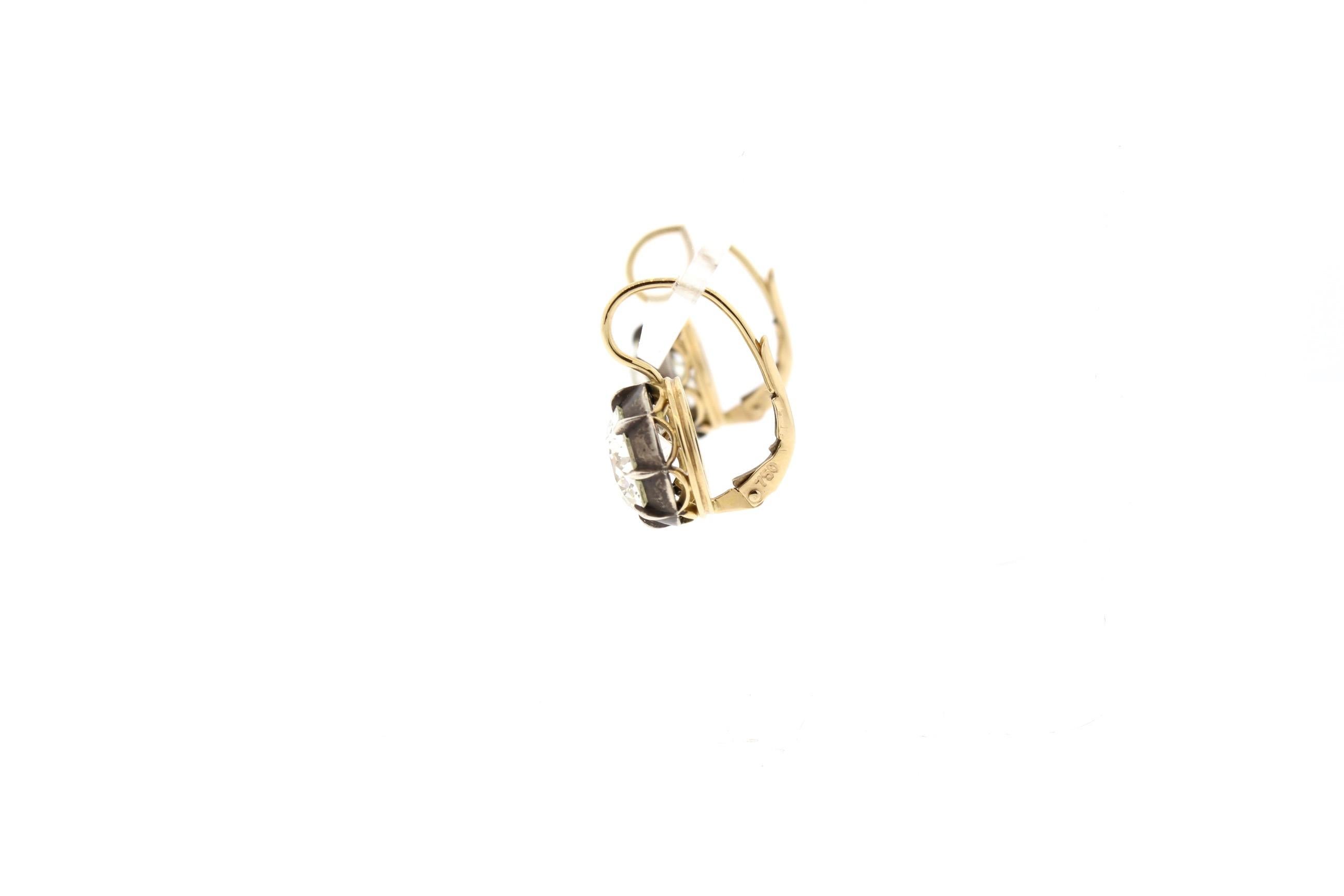 custom silver & gold dangle earrings
