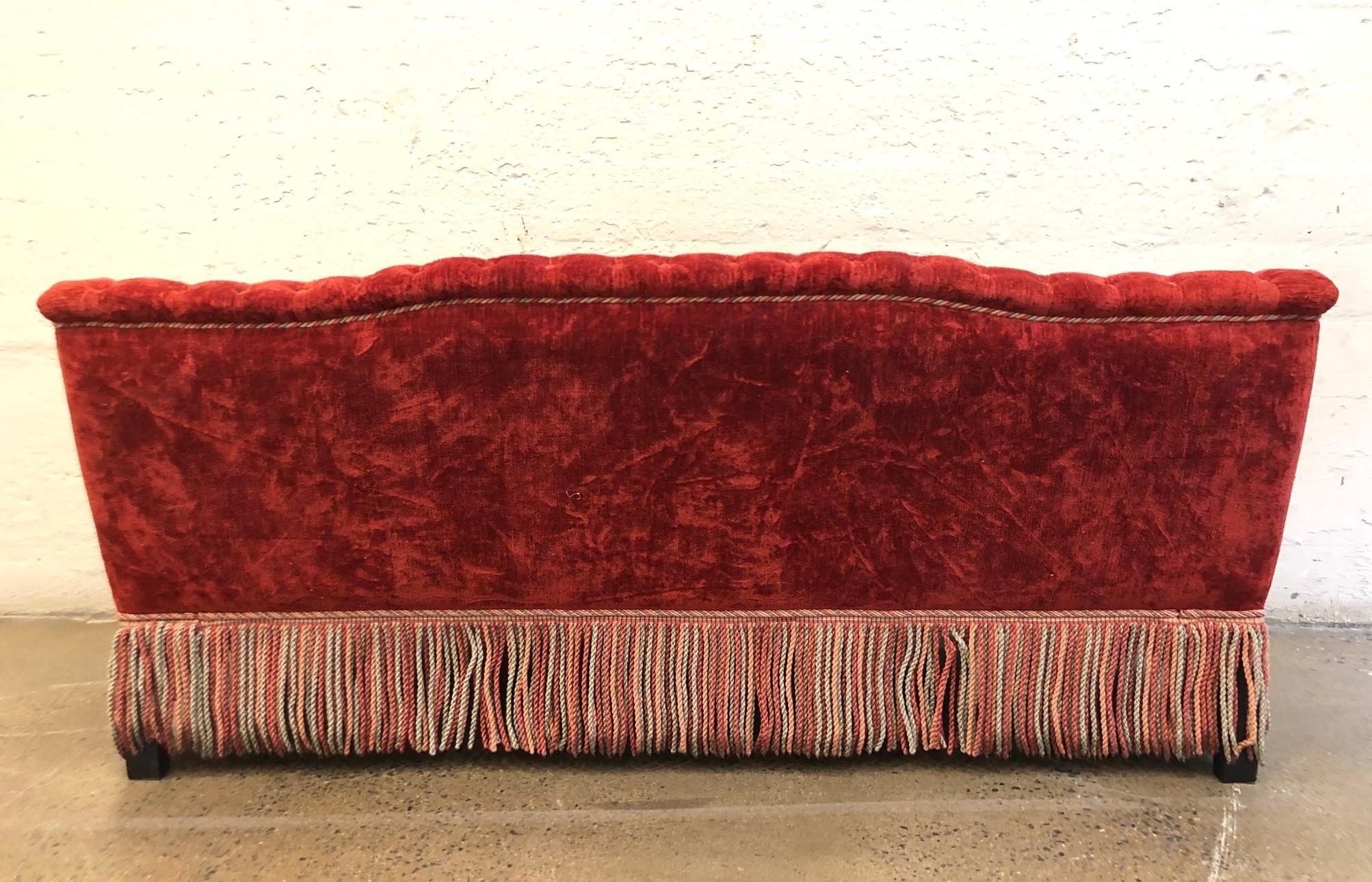 Custom Made Sofa in Vintage Flat-Woven Kilim In Good Condition In New York, NY