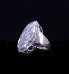 Custom Made 14K Yellow Gold Diamond Statement Ring, 6ctw, Size 11.25