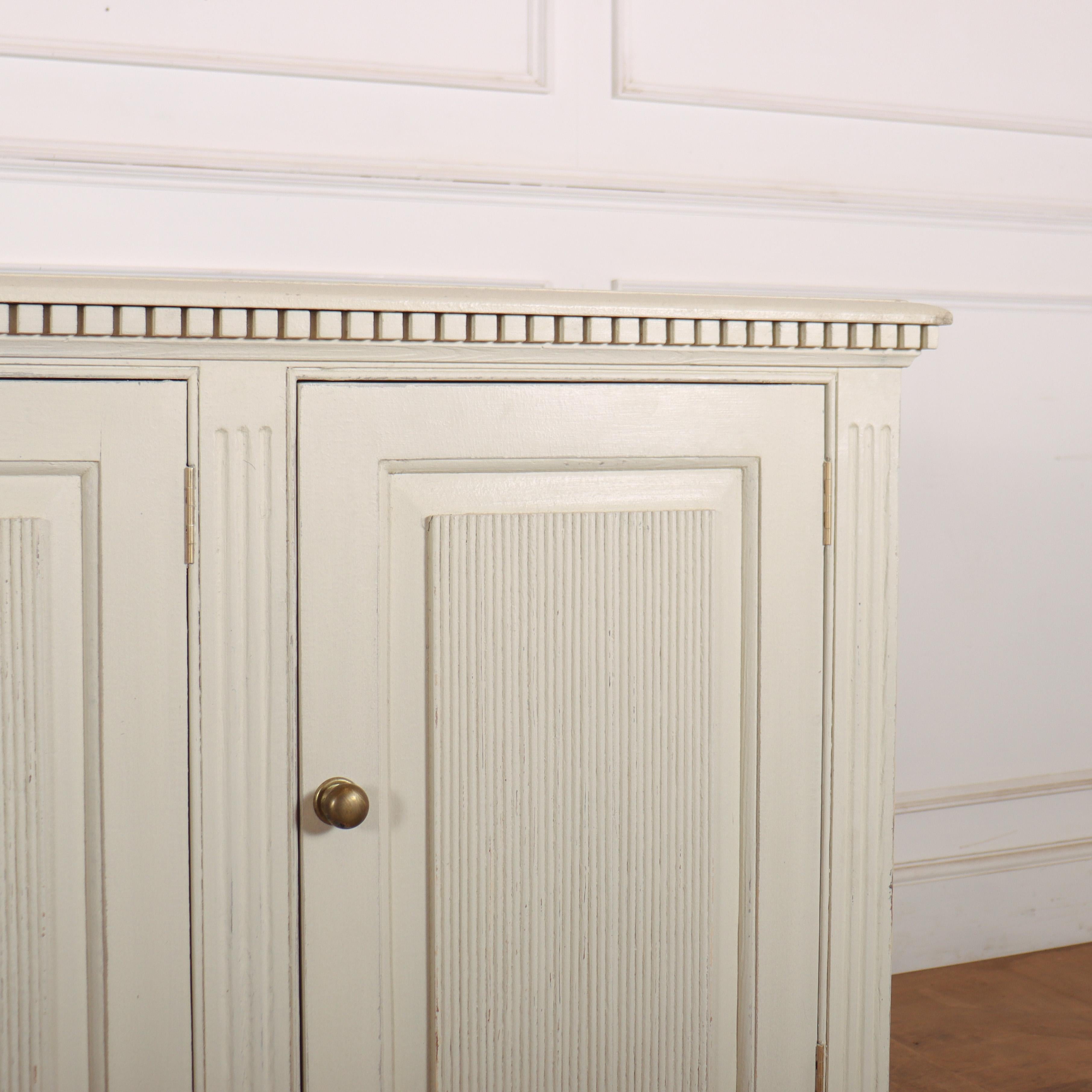 Custom made Swedish style four door enfilade. Can be made to your chosen paint colour and dimensions. Colour on enfilade pictured is F&B Shaded White.

Reference: 8371

Dimensions
80.5 inches (204 cms) Wide
20.5 inches (52 cms) Deep
37.5 inches (95