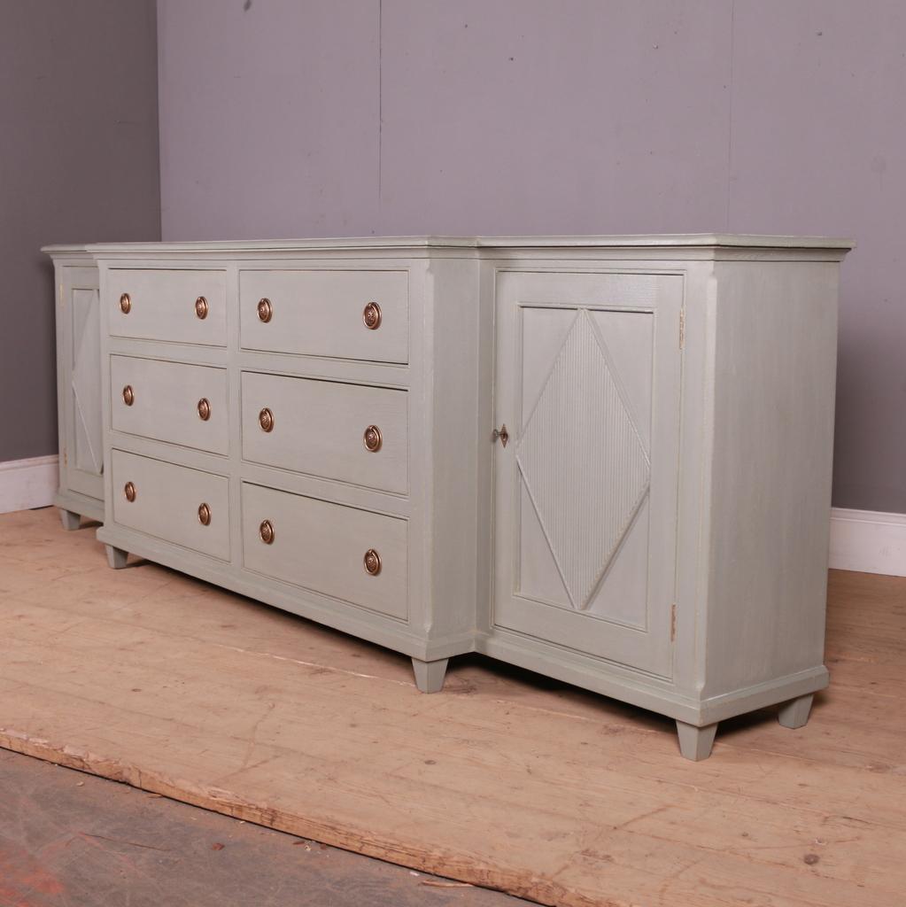 Contemporary Custom Made Swedish Style Enfilade For Sale