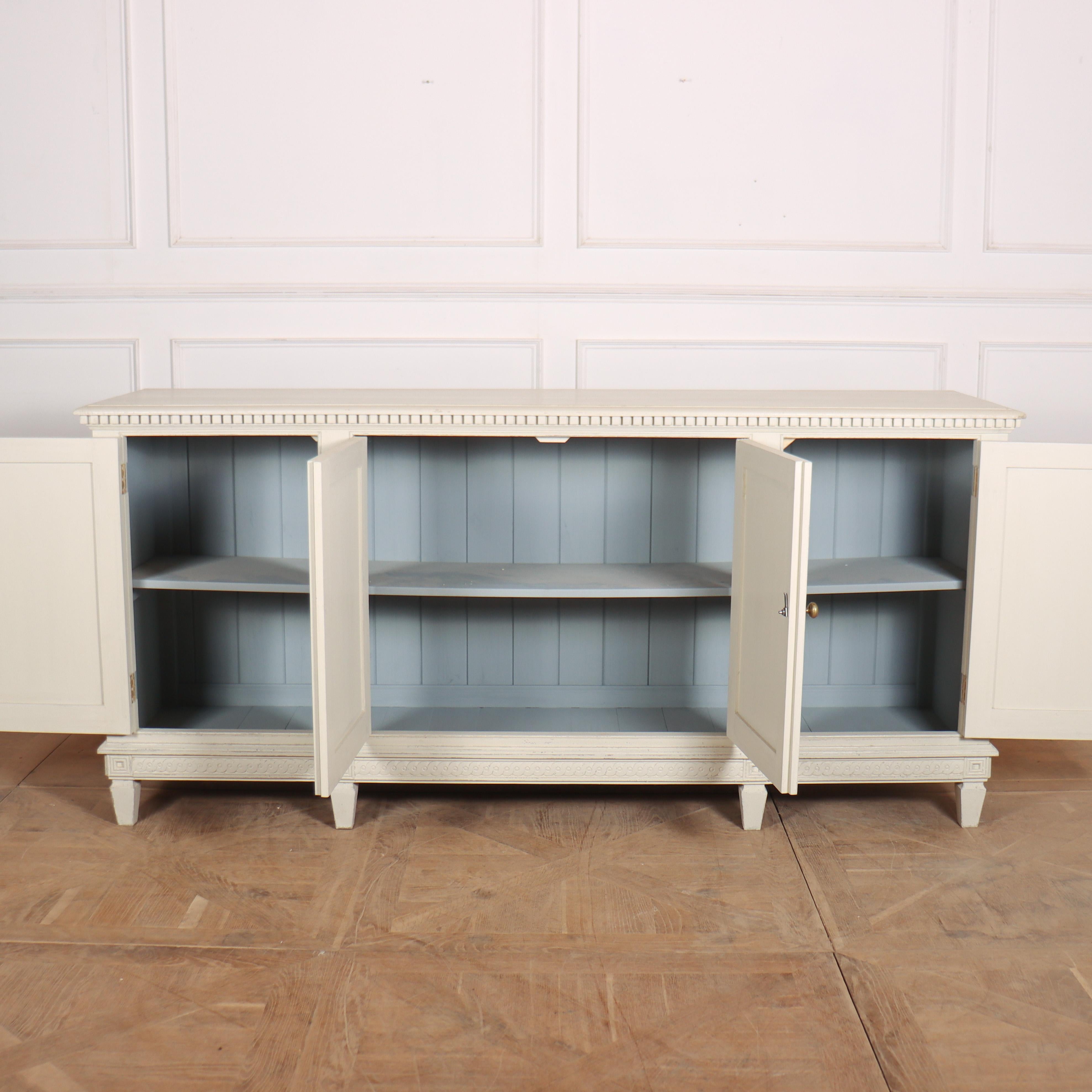 Contemporary Custom Made Swedish Style Enfilade For Sale