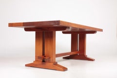 Custom Made Table in Solid Mahogany by Søborg Møbler, Danish Modern Design 1980s