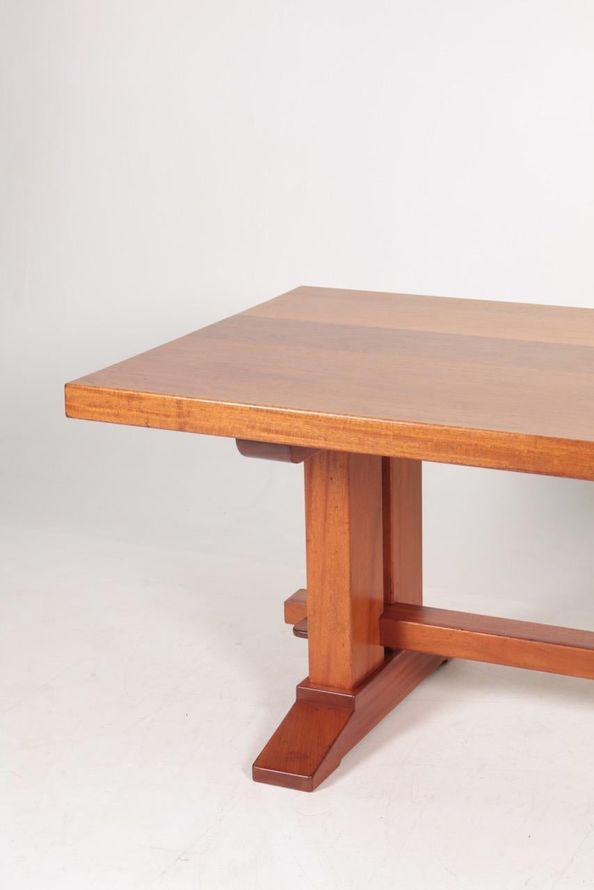 Late 20th Century Custom Made Table in Solid Mahogany by Søborg Møbler, Danish Modern Design 1980s For Sale