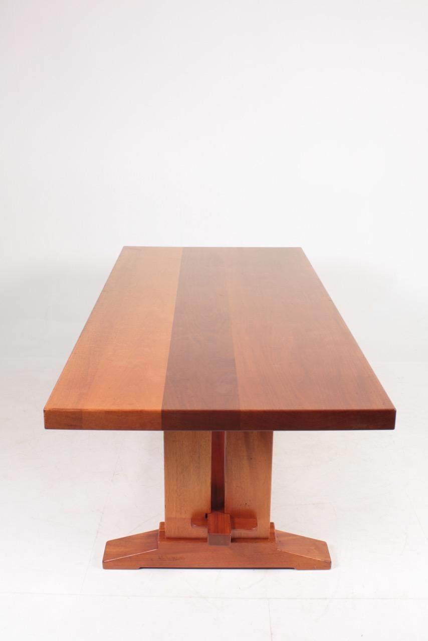 Custom Made Table in Solid Mahogany by Søborg Møbler, Danish Modern Design 1980s For Sale 4