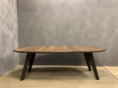 Custom Made Table Old Walnut and Burned Oak