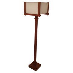 Custom Made Teak Floor Lamp in the Style of Nakashima