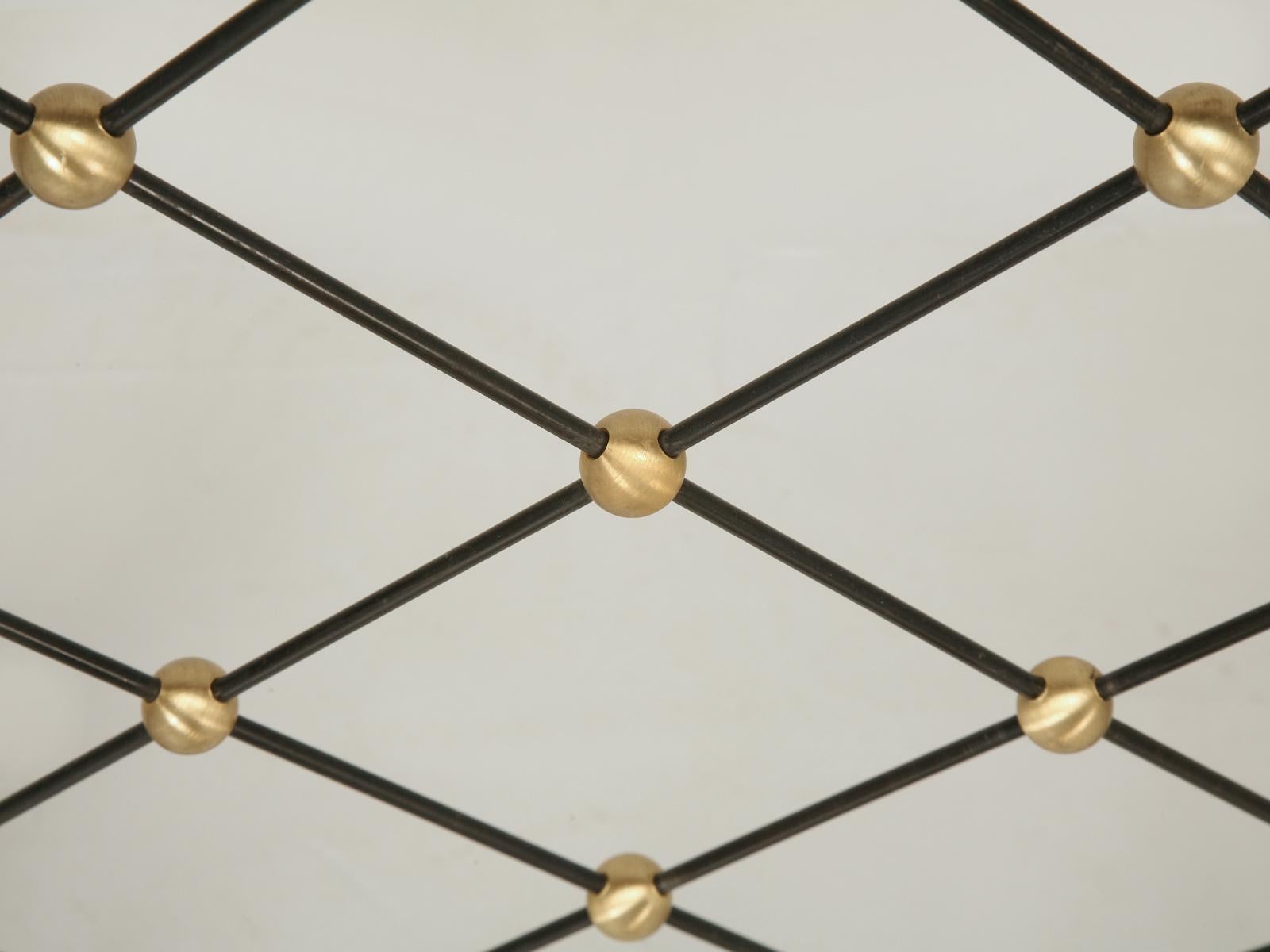 Hand-Crafted Custom Made to Order Fireplace Screen Mid-Century Modern Style Any Dimension For Sale
