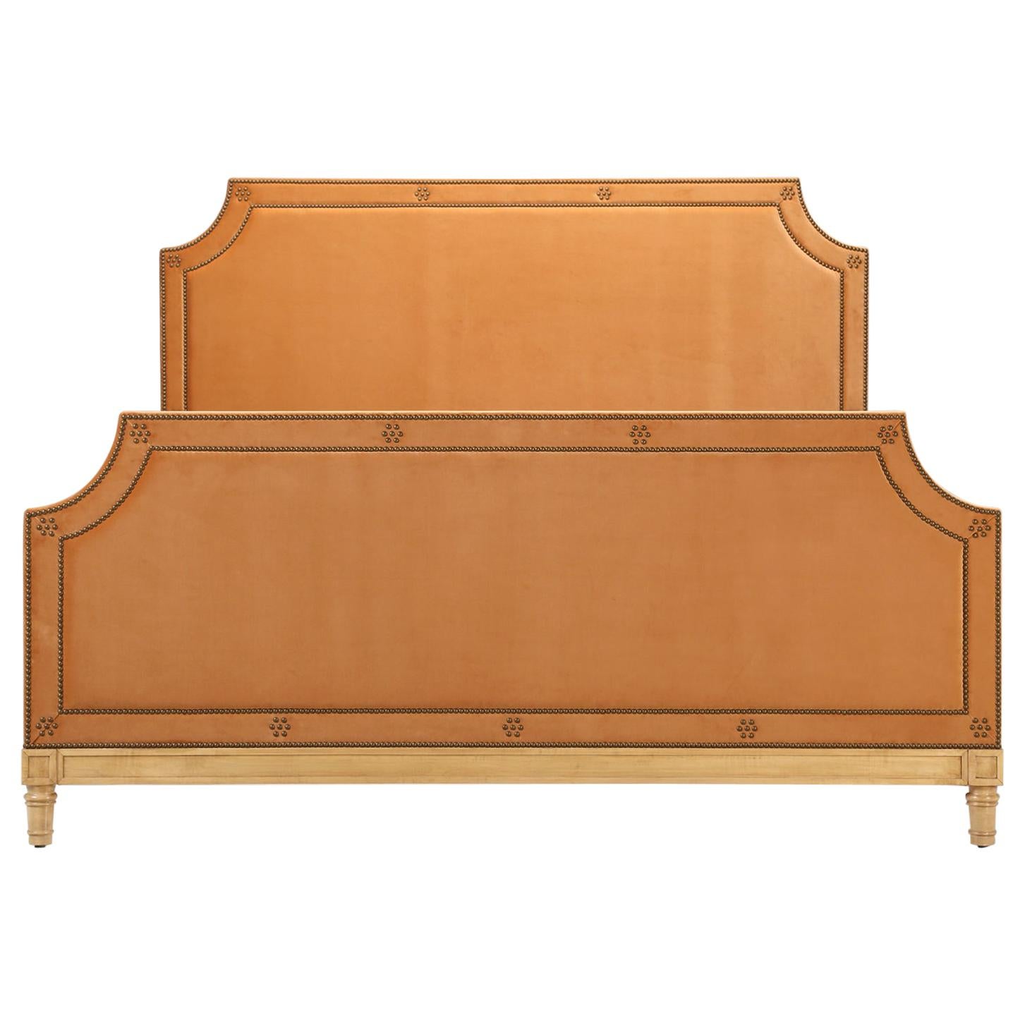 Le lit King Size de Old Plank, fabriqué sur commande, est disponible dans toutes les tailles et tailles (taille FR 54)