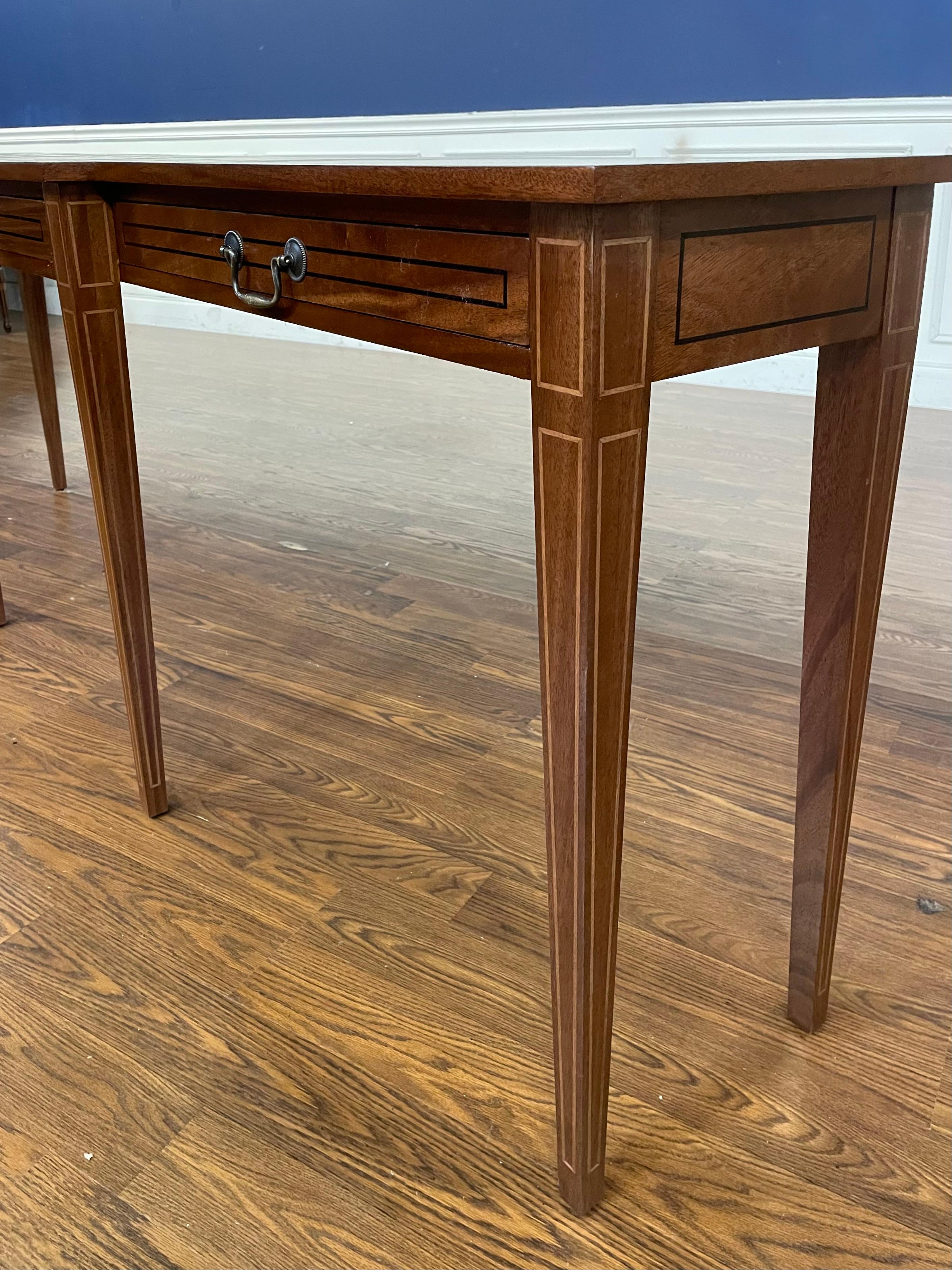 Custom Made-To-Order Mahogany Hepplewhite Console/Sofa Table 84” Long For Sale 5