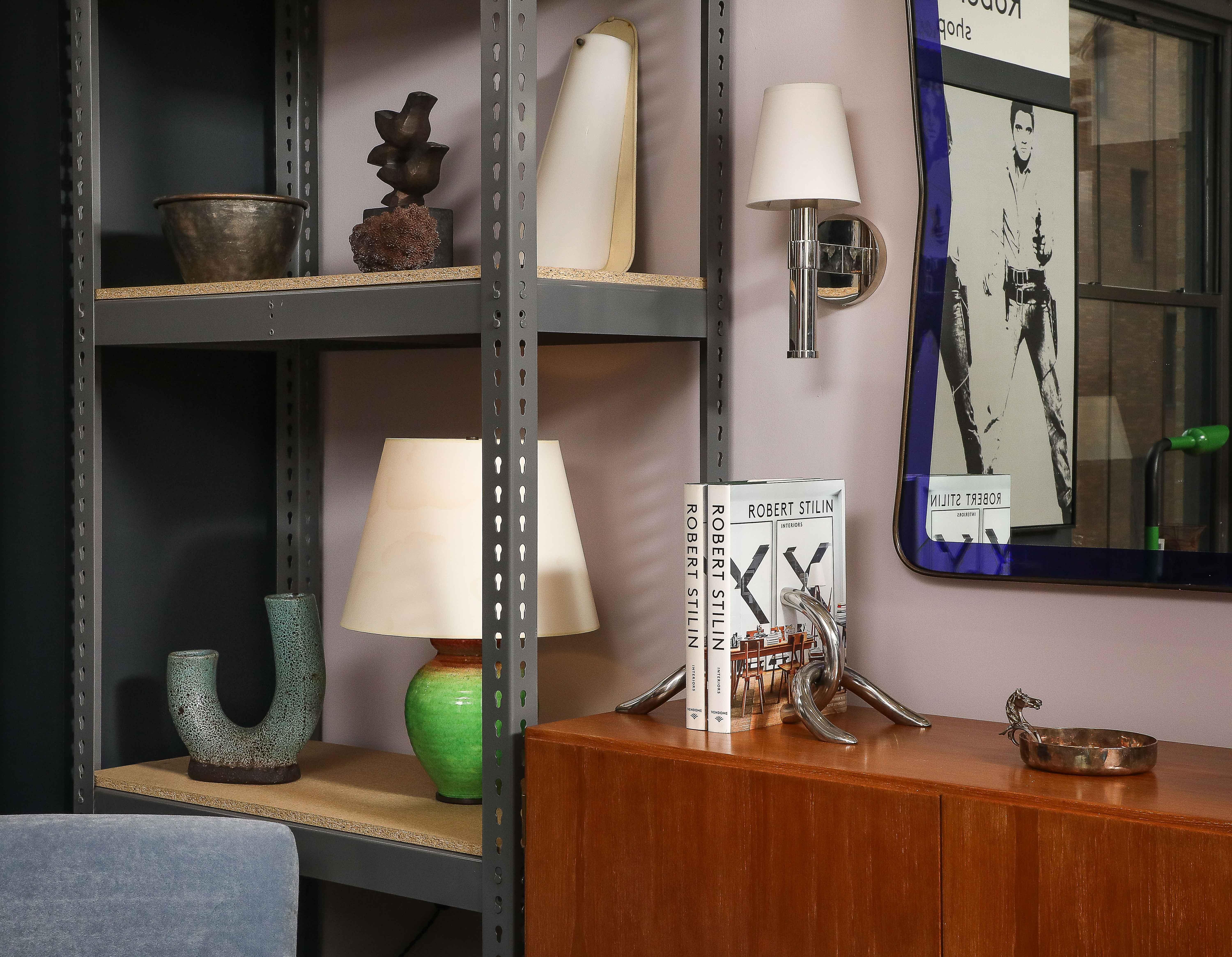 Custom Made-to-Order Polished Nickel Sconce with Paper Shade by Robert Stilin im Angebot 1