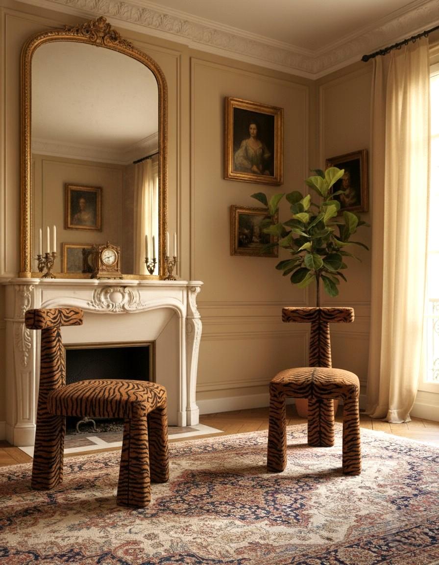 Schiuma Sedia da pranzo a treppiede realizzata su misura con il tessuto del cliente da Mondo Design Studio in vendita