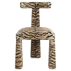 Custom-Made Tripod Dining Chair in Customer’s Own Fabric by Mondo Design Studio