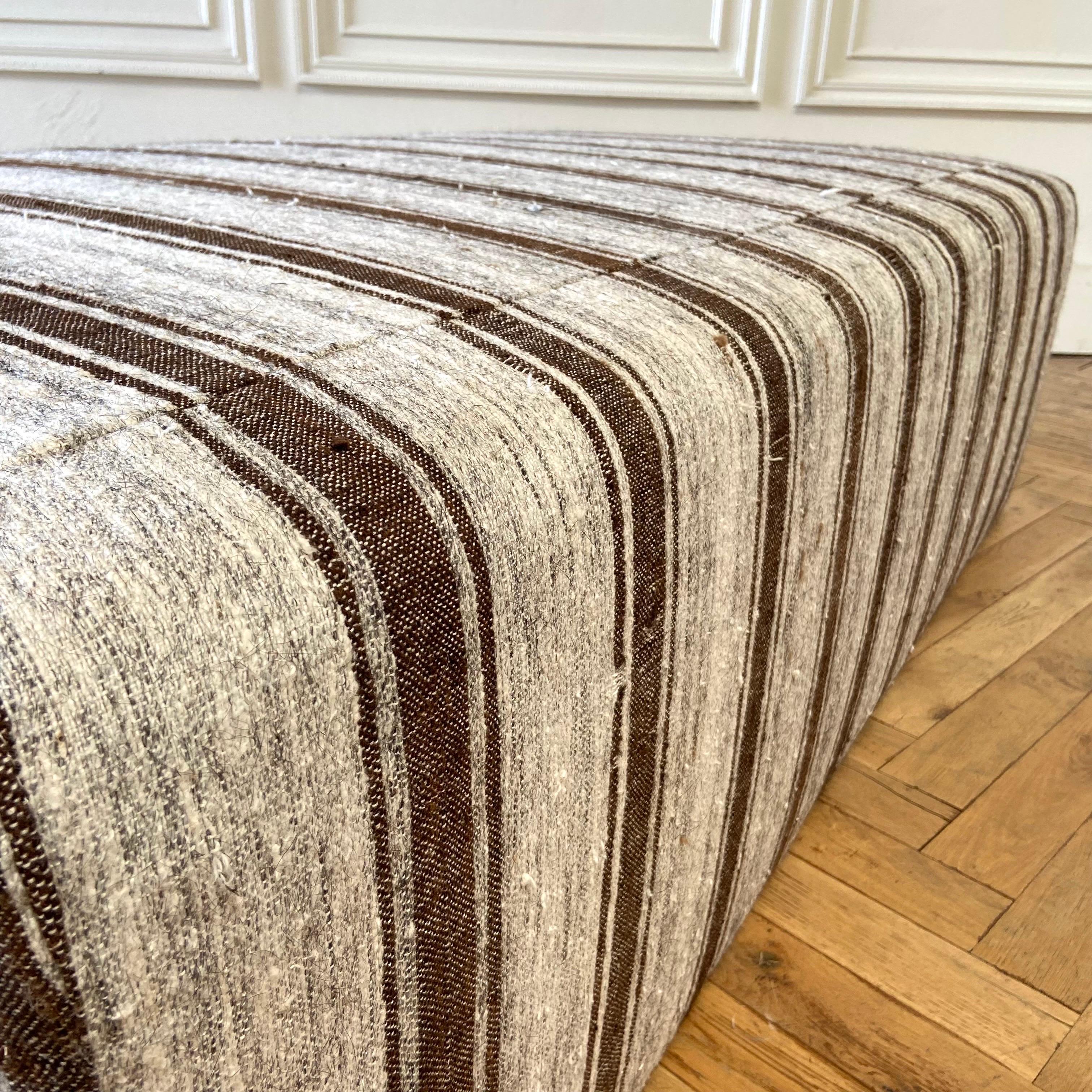 Custom Made Turkish Rug Cube Style Ottoman 9