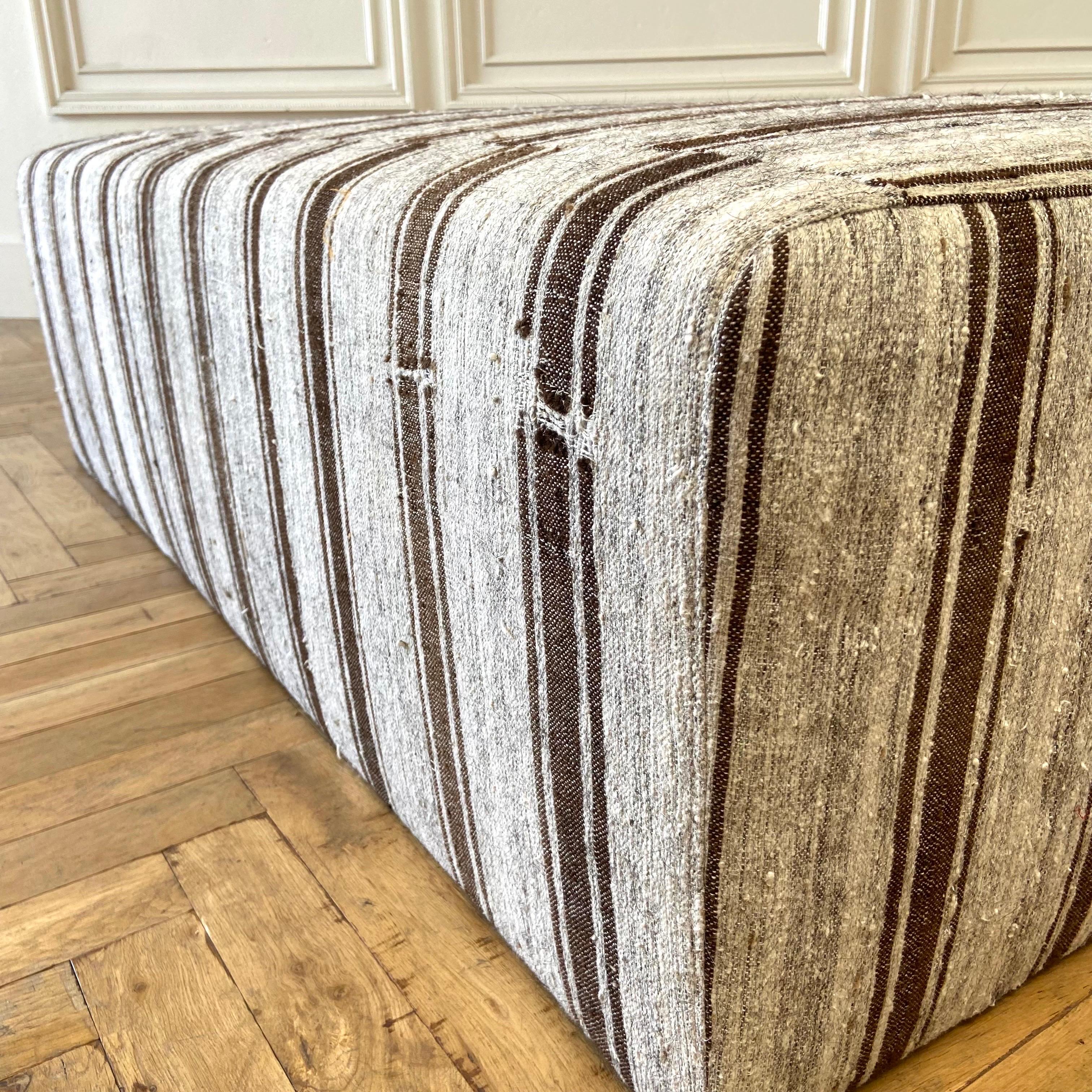 Custom Made Turkish Rug Cube Style Ottoman 4