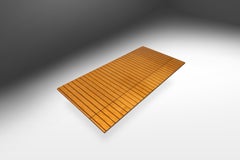 Custom-Made Two-Tone Coffee Table w/ Drop-Leaf in Maple & Walnut, USA, c. 1960s