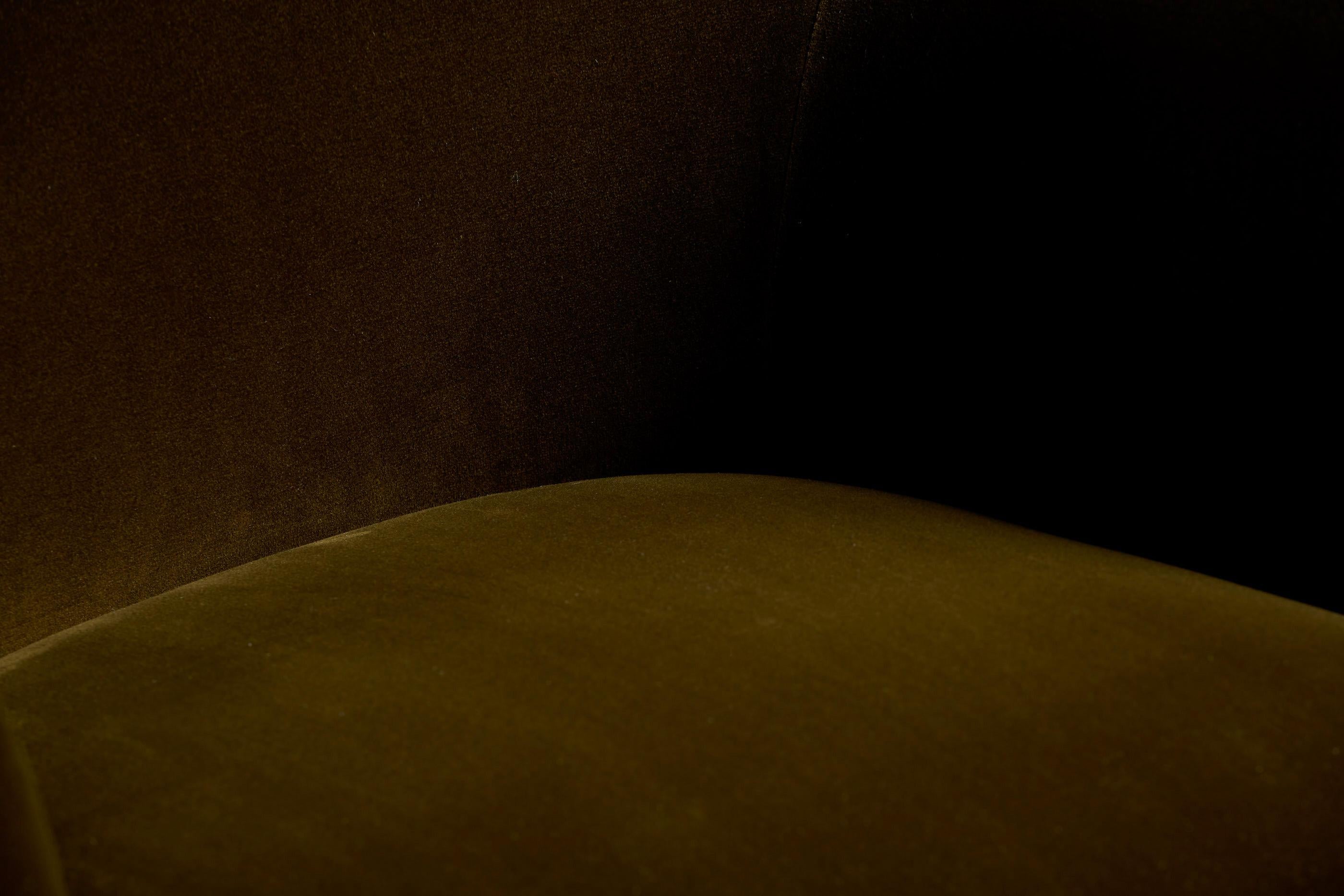 Albin Lounge Chair in Cotton Velvet Fabric by Dagmar 2