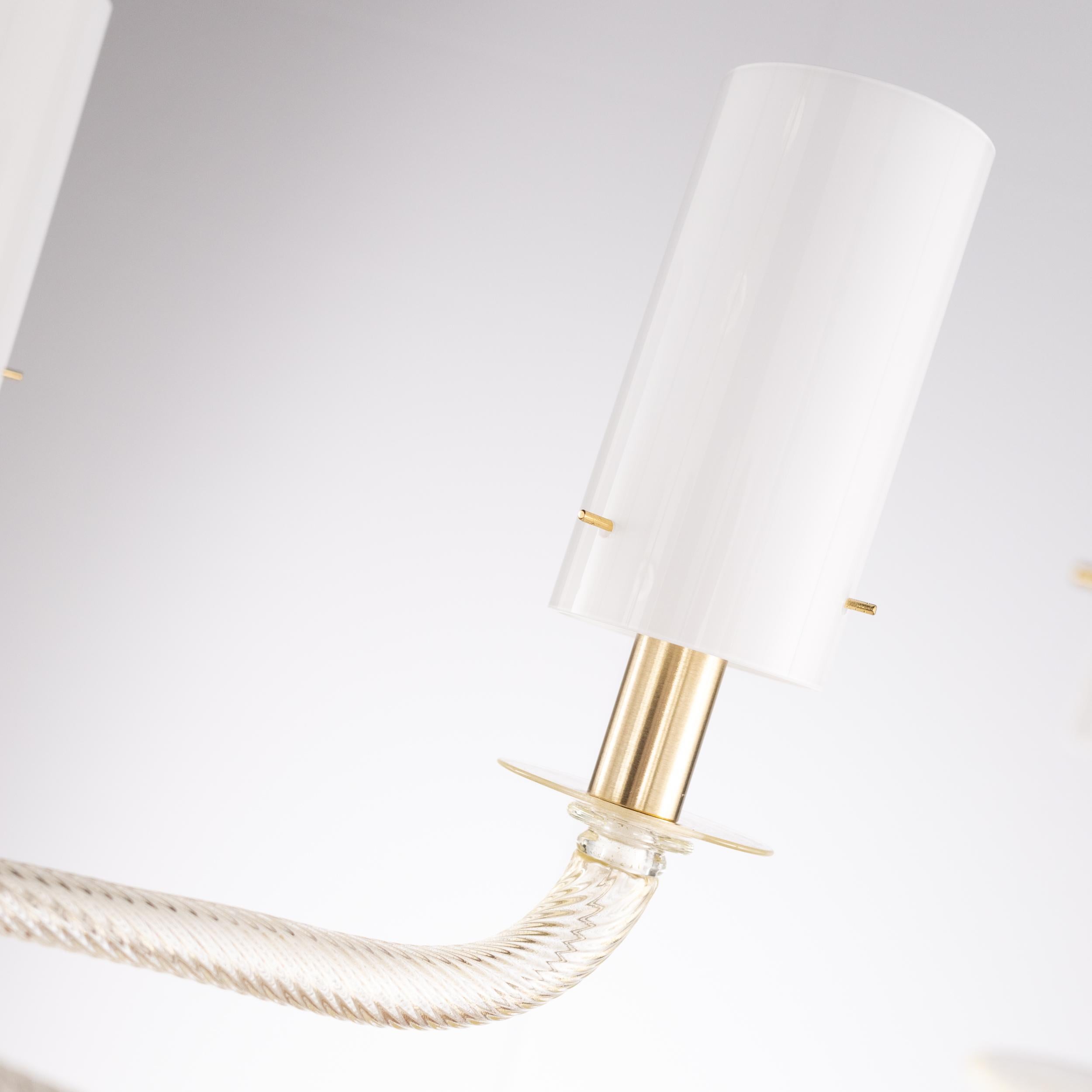 Lampadario veneziano su misura a 7 bracci in vetro di Murano oro Tribeca di Multiforme In condizioni Nuovo in vendita a Trebaseleghe, IT