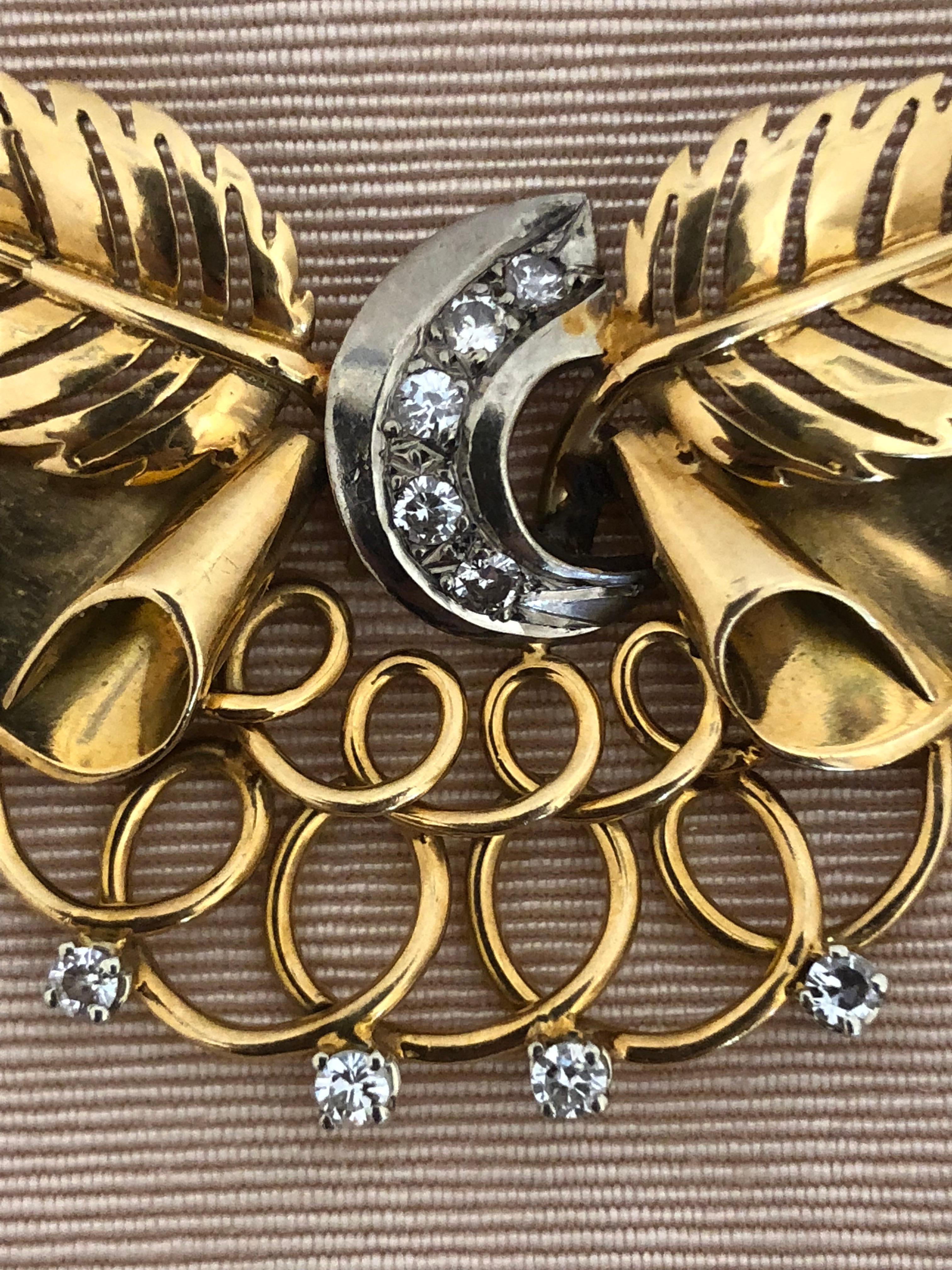  Collier vintage fait sur-mesure en or jaune et blanc 18 carats et diamants Bon état - En vente à Port Hope, ON