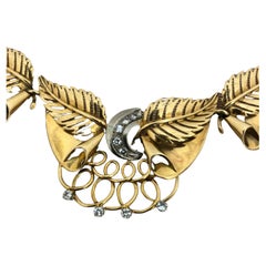 Collana vintage su misura in oro giallo e bianco e diamanti da 18 carati