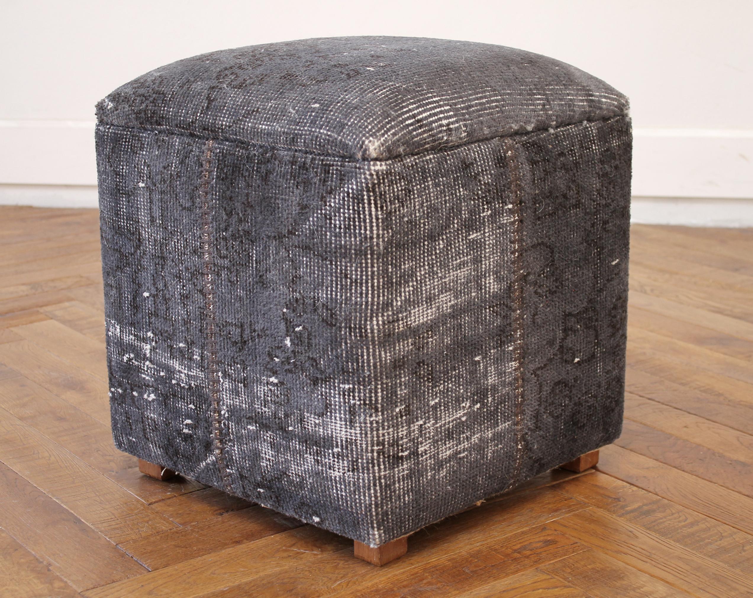 kilim cube ottoman