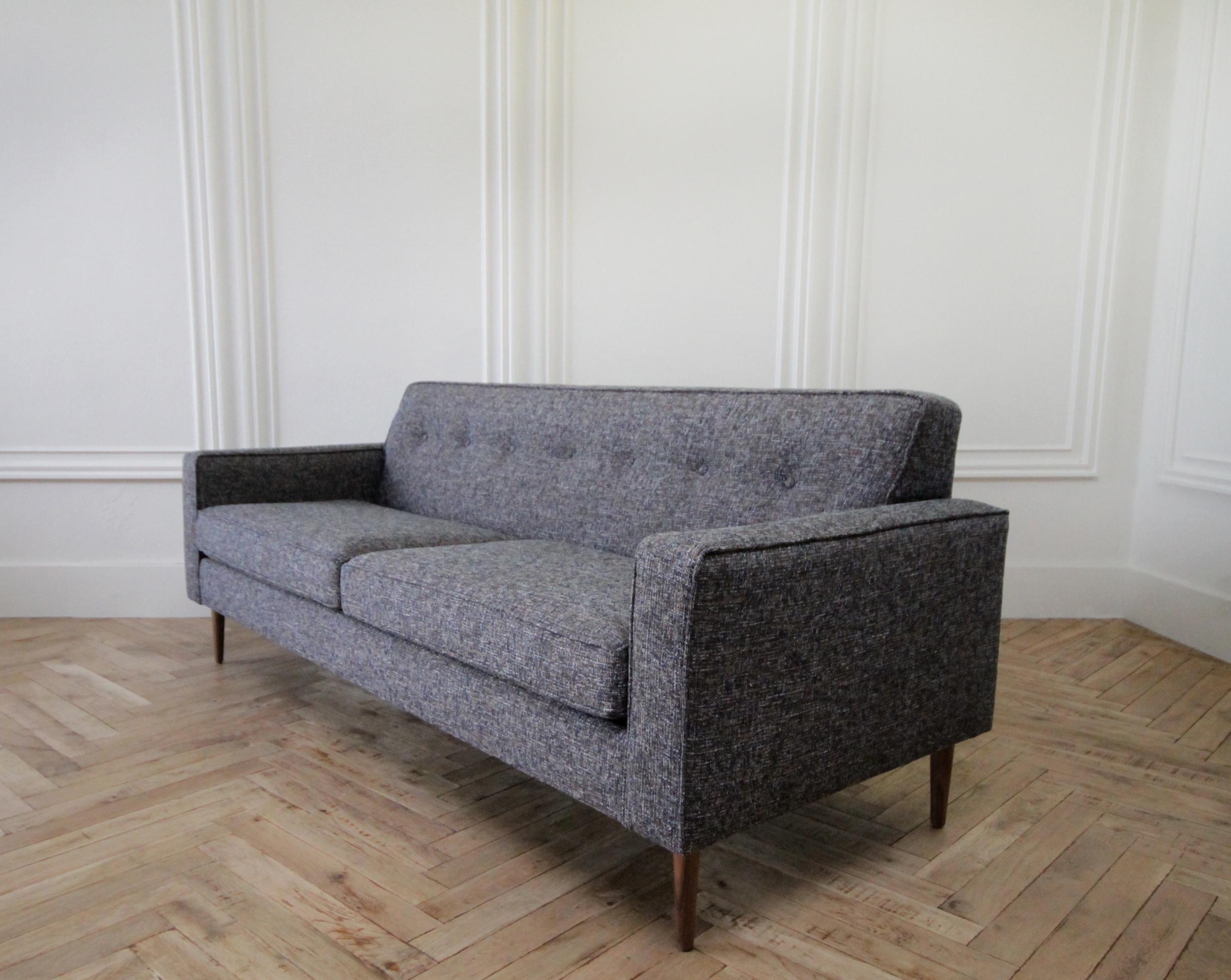 Contemporary Custom Made Vintage Modern Style Sofa